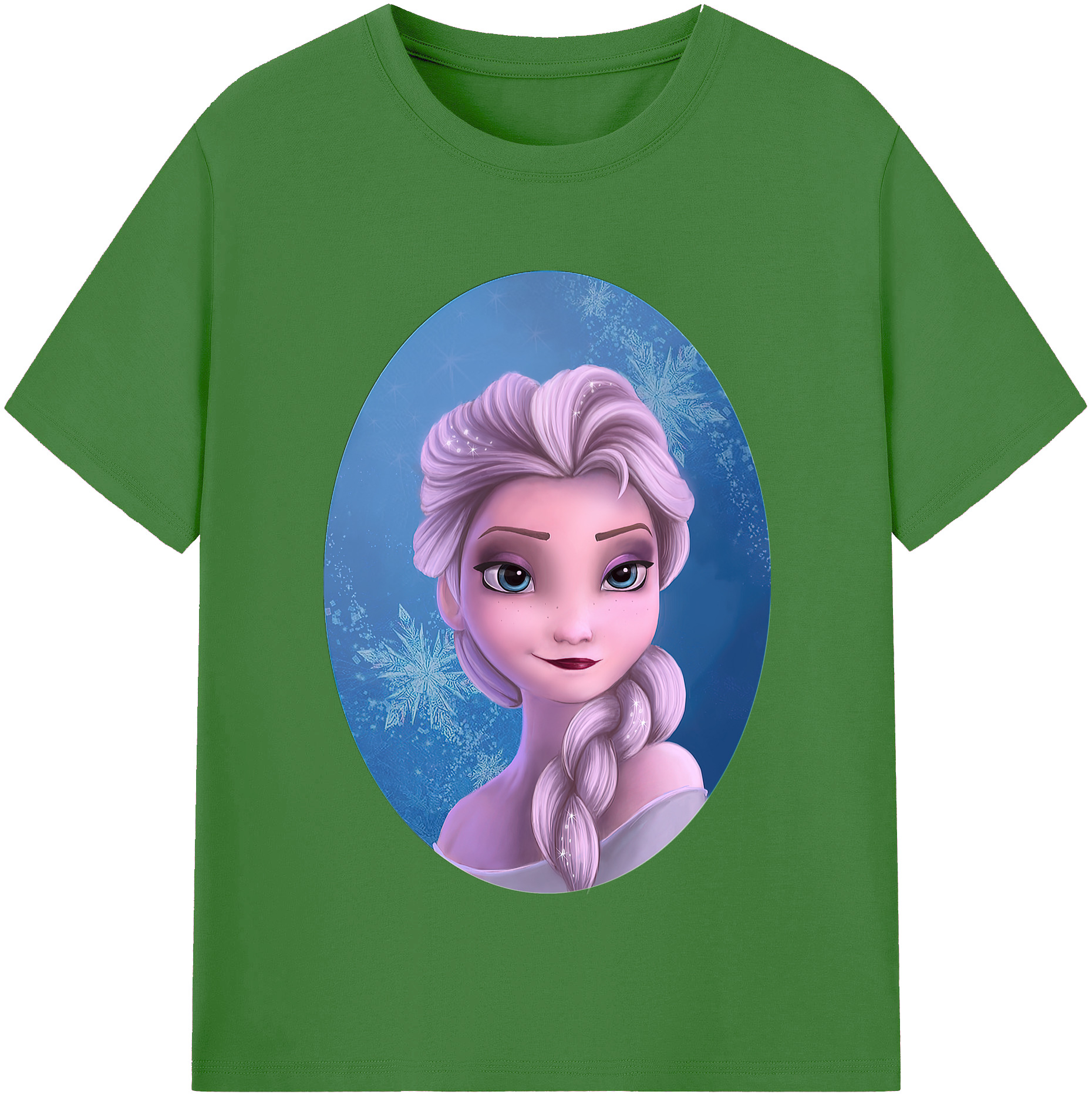 （画像用） アナと雪の女王 アンナ エルサ Frozen Anna Elsa レディースカジュアルプリントTシャツ（綿100％）